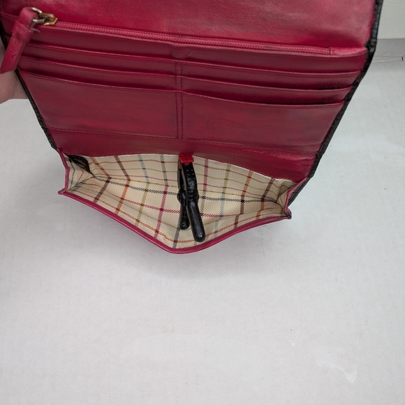 Vintage Coach Bleecker Black Signature Jacquard Canvas & Leather Buckle Wallet - Picture 14 of 14